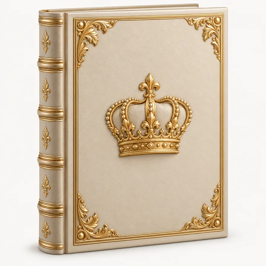 Ornate royal book — Eq9