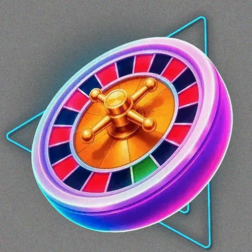 Neon roulette wheel
