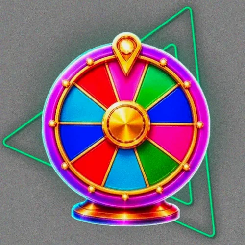 Colourful prize wheel