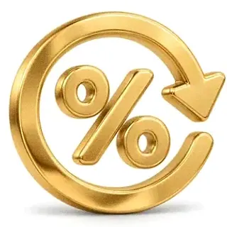Gold percent symbol — Eq9